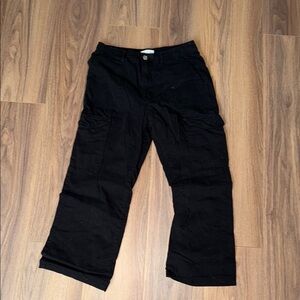 Zara Black Cargo Pants Relaxed Fit